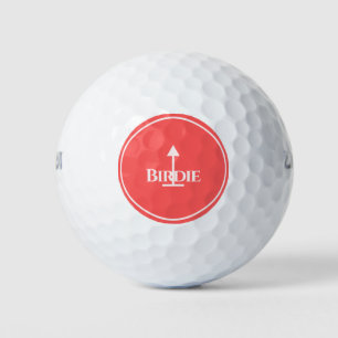 Birdie Soft Rose White on Coral Red Golf Balls