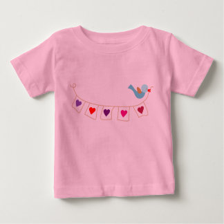 birdie valentine hearts baby T-Shirt