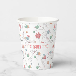 Birdie White paper cups for a nice party