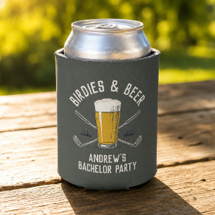 Birdies & Beer Golf Bachelor Party Favour Beer Can Cooler