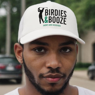 Birdies & Booze Adult Golf Club Funny Birthday Trucker Hat