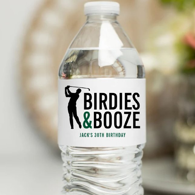 Birdies & Booze Adult Golf Club Member Birthday Water Bottle Label (Birdies & Booze Adult Golf Club Member Birthday Water Bottle Label
)