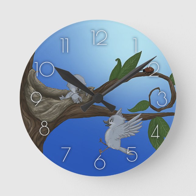Birdies "Learning to Fly" Clock (Front)
