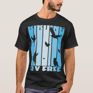 Birding Fly Free Artwork Birdwatcher Bird Lover Ob T-Shirt