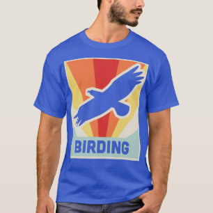 BIRDING Vintage Style Bird Watching T-Shirt