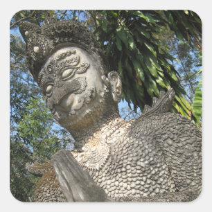 Birdman Wai ... Nong Khai, Isaan, Thailand Square Sticker