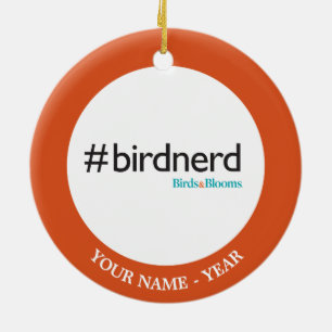 #BirdNerd Ceramic Ornament