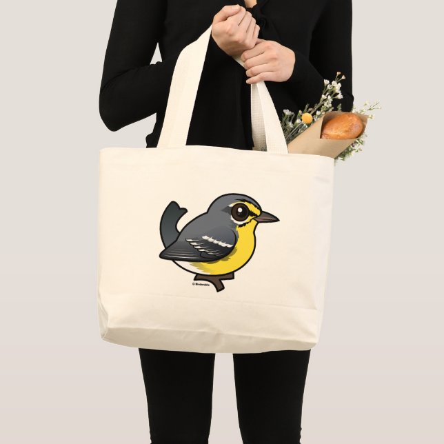 Birdorable Adelaide's Warbler Large Tote Bag (Front (Product))
