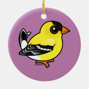 Birdorable American Goldfinch Ceramic Ornament