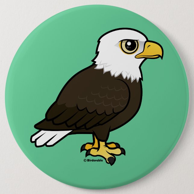 Birdorable Bald Eagle 6 Cm Round Badge (Front)