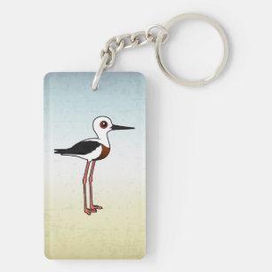 Birdorable Banded Stilt Key Ring
