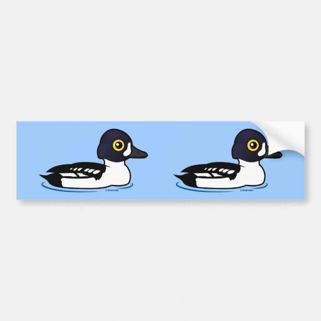 Birdorable Barrow's Goldeneye Bumper Sticker (Front)