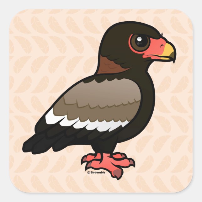 Birdorable Bateleur Square Sticker (Front)