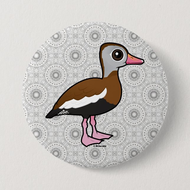 Birdorable Black-bellied Whistling Duck 7.5 Cm Round Badge (Front)