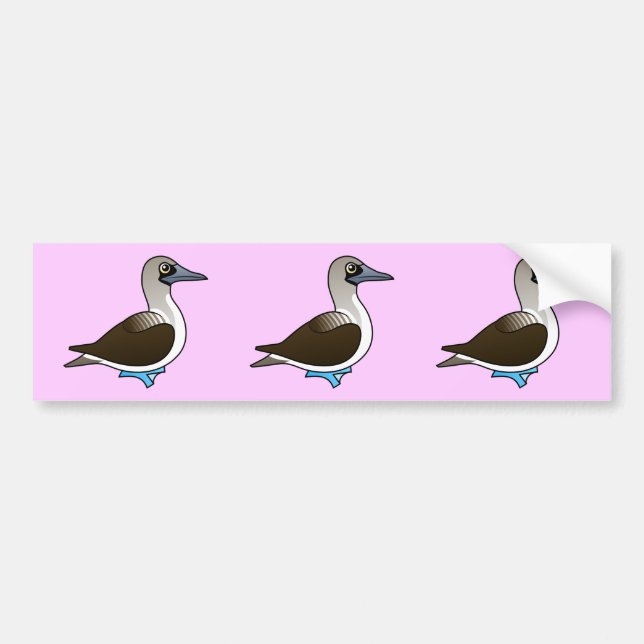 Birdorable Blue-footed Booby Bumper Sticker (Front)