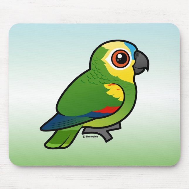 Birdorable Blue-fronted Parrot Mouse Pad (Front)