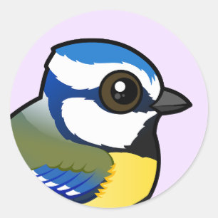 Birdorable Blue Tit Classic Round Sticker
