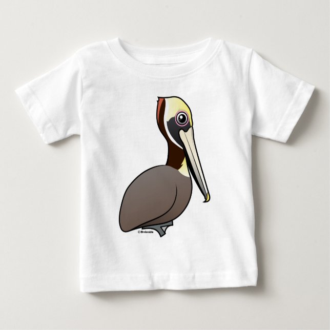 Birdorable Brown Pelican Baby T-Shirt (Front)