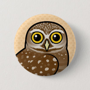 Birdorable Burrowing Owl 6 Cm Round Badge