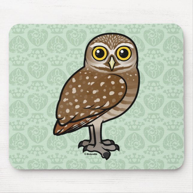 Birdorable Burrowing Owl Mouse Pad (Front)