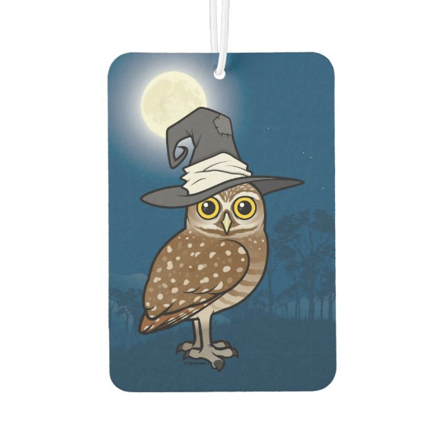 Birdorable Burrowing Owl Witch Car Air Freshener (Back)