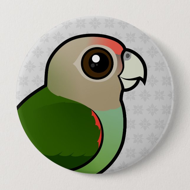 Birdorable Cape Parrot 10 Cm Round Badge (Front)