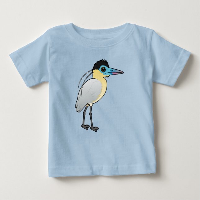 Birdorable Capped Heron Baby T-Shirt (Front)