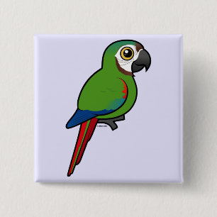 Birdorable Chestnut-fronted Macaw 15 Cm Square Badge