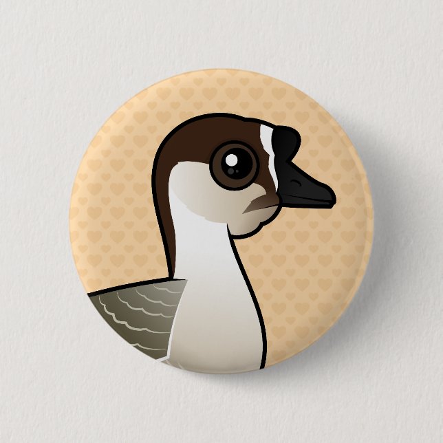 Birdorable Chinese Goose 6 Cm Round Badge (Front)