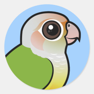 Birdorable Cinnamon Green-cheeked Conure Classic Round Sticker