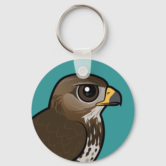 Birdorable Common Buzzard Key Ring (Front)