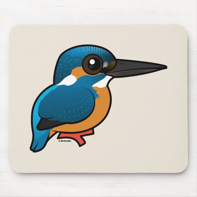 Birdorable Common Kingfisher Mouse Pad (Front)