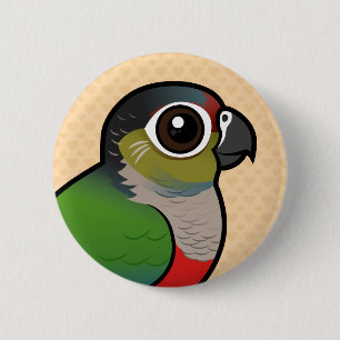 Birdorable Crimson-bellied Parakeet 6 Cm Round Badge