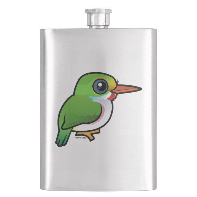 Birdorable Cuban Tody Hip Flask (Front)