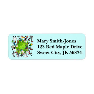 Birdorable Earth Day Return Address Label