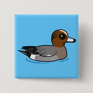 Birdorable Eurasian Wigeon 15 Cm Square Badge