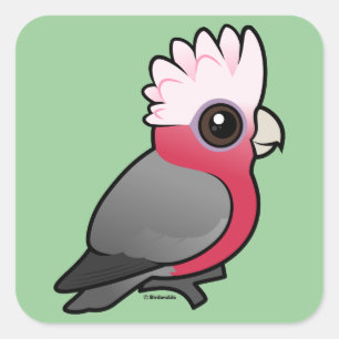 Birdorable Galah Square Sticker
