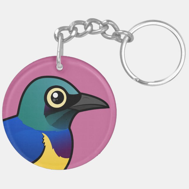 Birdorable Golden-breasted Starling Key Ring (Back Left)