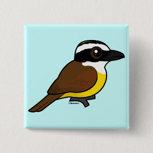 Birdorable Great Kiskadee 15 Cm Square Badge