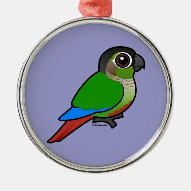Birdorable Green-cheeked Conure Metal Ornament (Front)