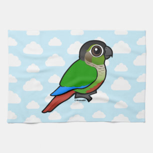 Birdorable Green-cheeked Conure Tea Towel