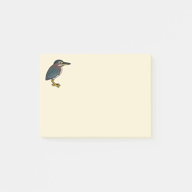 Birdorable Green Heron Post-it Notes (Front)