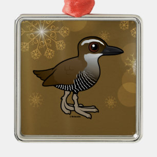 Birdorable Guam Rail Metal Tree Decoration