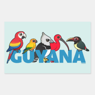 Birdorable Guyana Rectangular Sticker