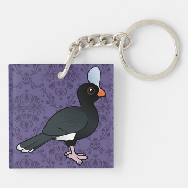 Birdorable Helmeted Curassow Key Ring (Back)