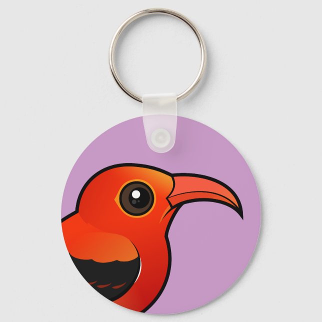 Birdorable 'I'iwi Key Ring (Front)