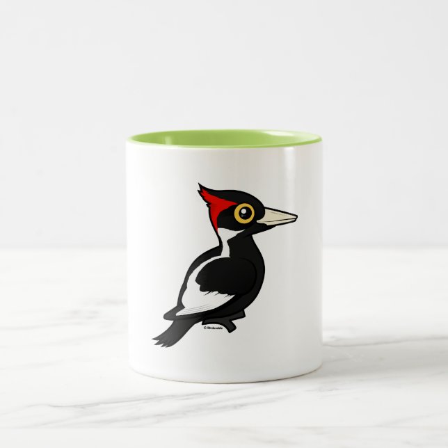 Birdorable Ivory-billed Woodpecker Two-Tone Coffee Mug (Center)
