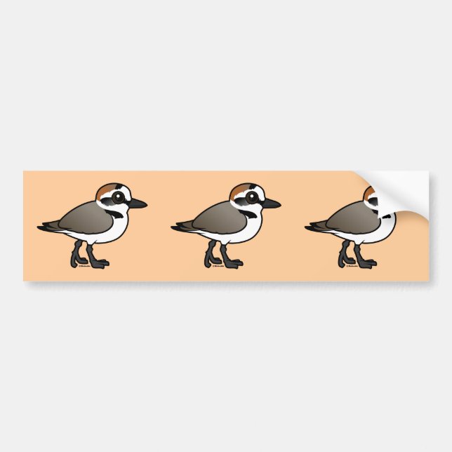 Birdorable Kentish Plover Bumper Sticker (Front)