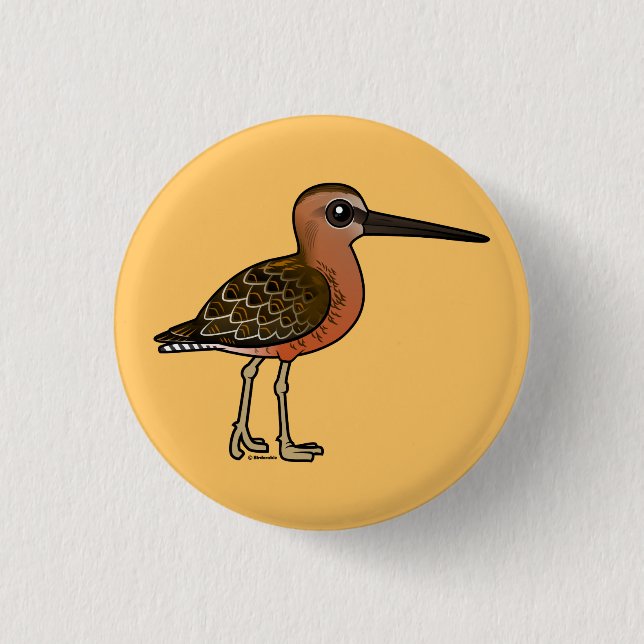 Birdorable Long-billed Dowitcher 3 Cm Round Badge (Front)