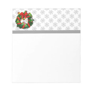 Birdorable Lovebirds Christmas Wreath Notepad